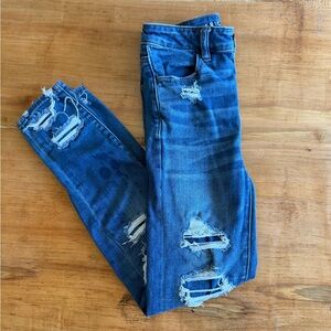 American Eagle Outfitters Kids Blue Distressed Jeans